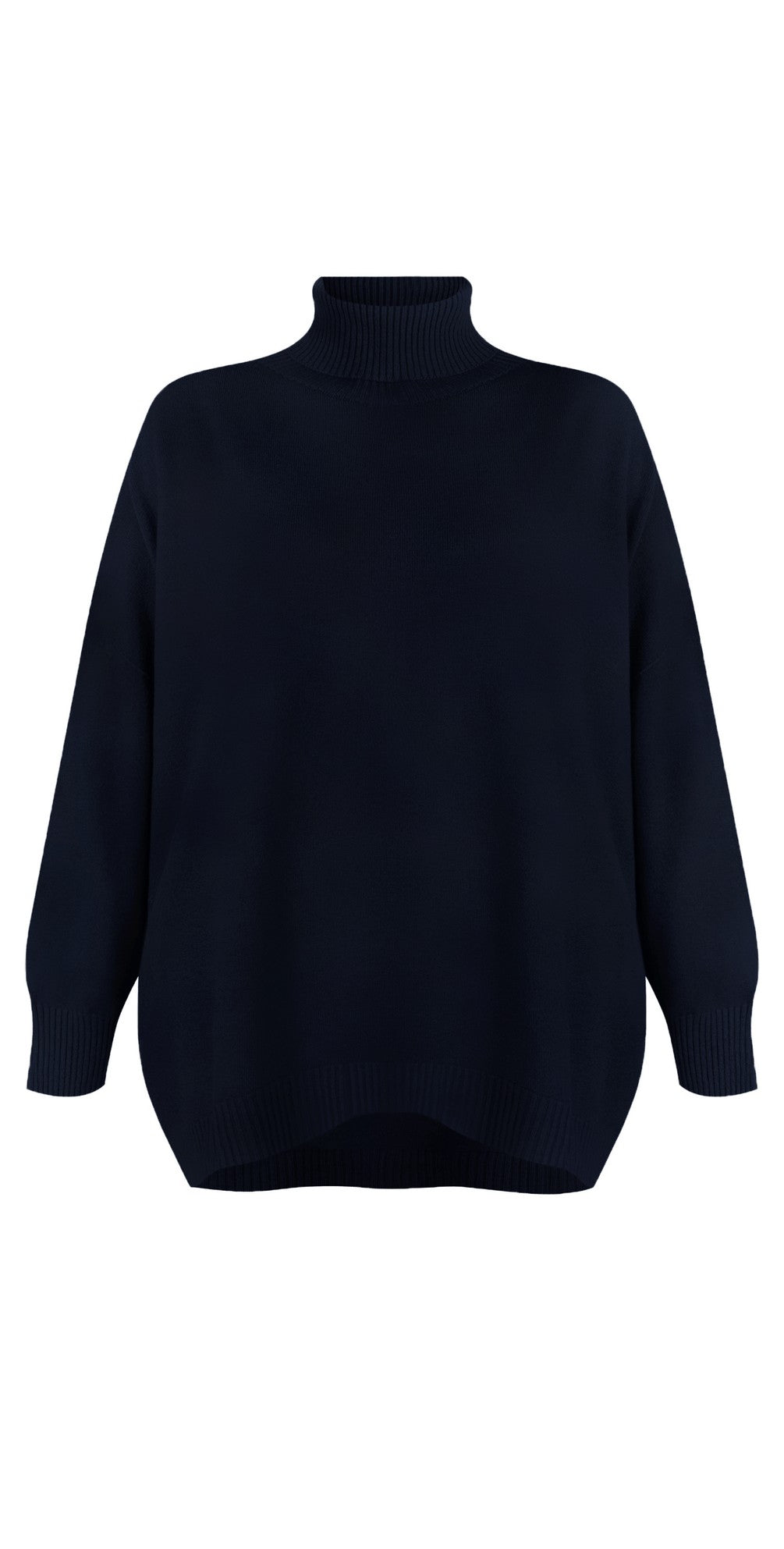 Zena Polo Neck Knit - Navy