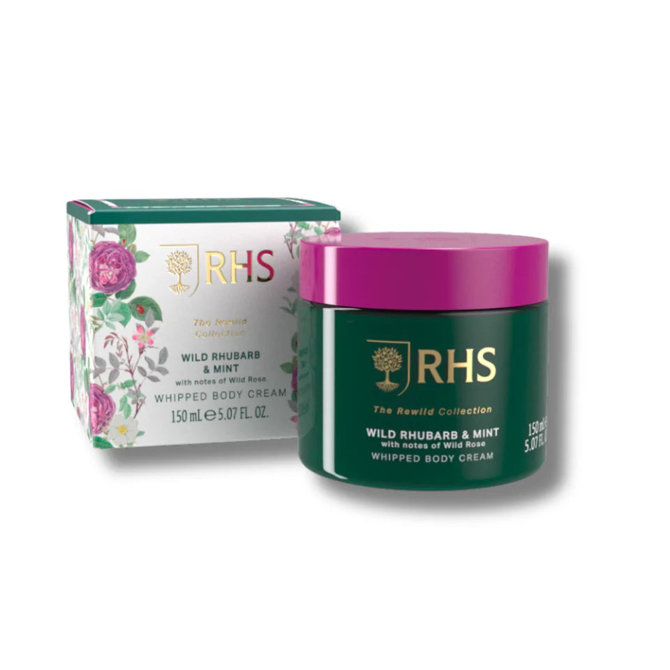 RHS The Rewild Collection Whipped Body Cream - Wild Rhubarb & Mint