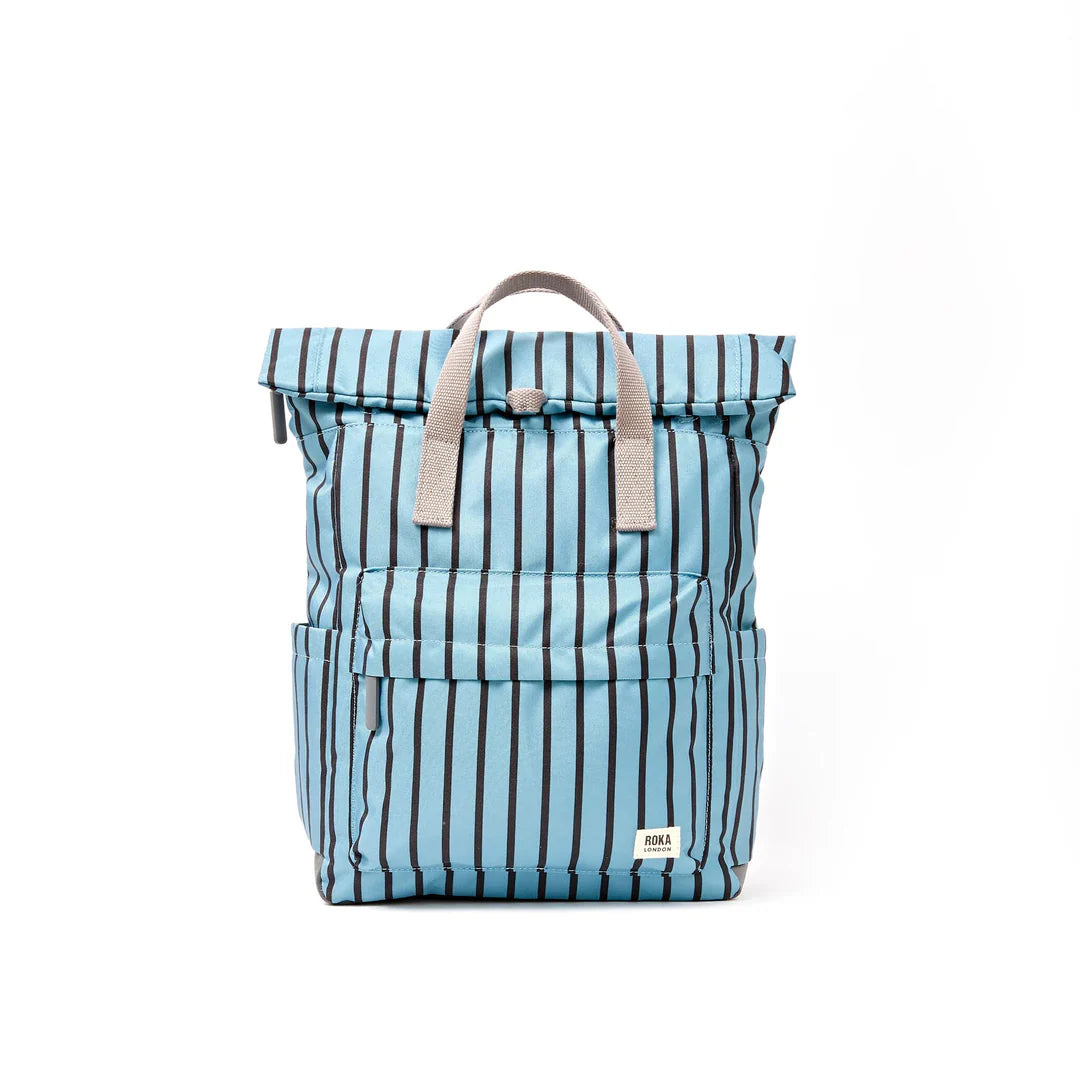 Canfield B Small Backpack in Blue Stripe Canvas