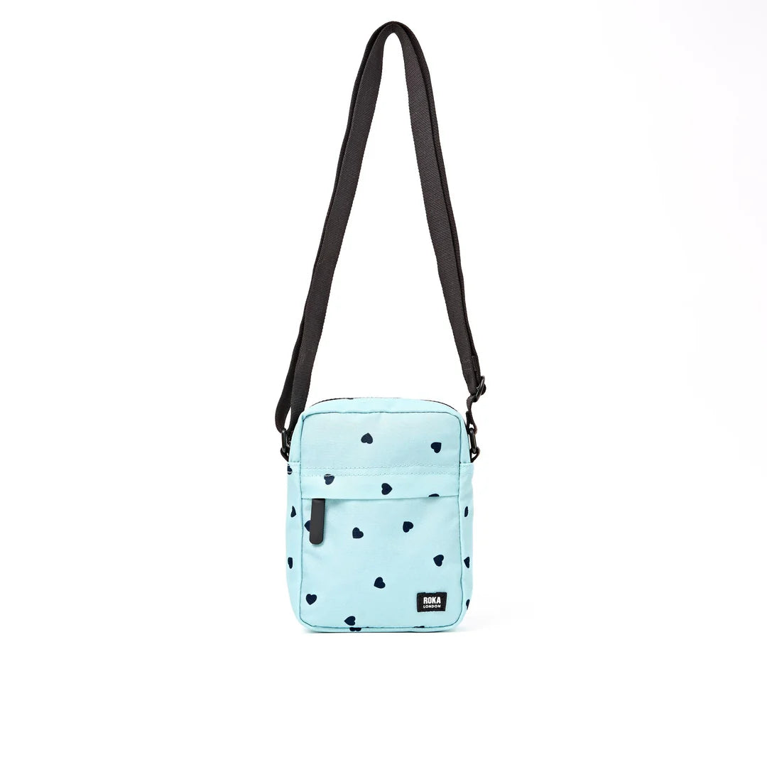 Bond Crossbody Bag Recycled Canvas - Heart Print