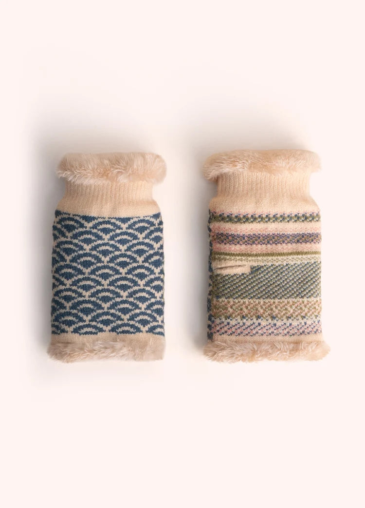 Agatha Wrist Warmers - Denim