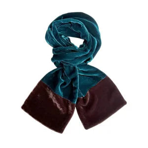 Velvet Scarf with Contrast Ends