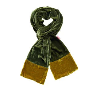 Velvet Scarf with Contrast Ends