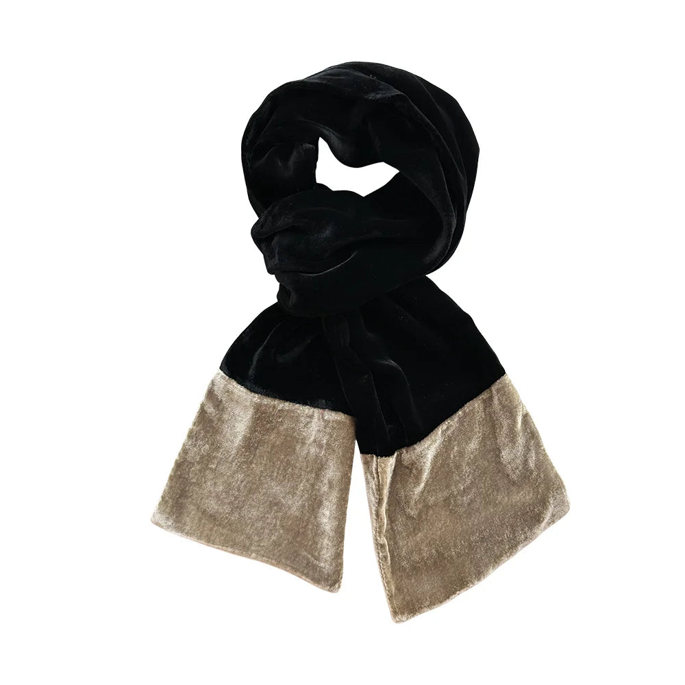 Velvet Scarf with Contrast Ends