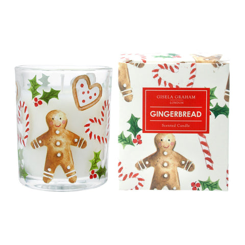 Small Gingerbread & Candy Cane Boxed Candle