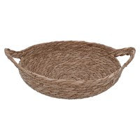 Natural Woven Bowl Basket with Handles