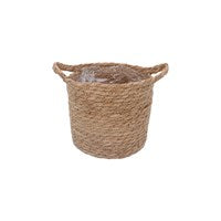 Natural Woven Basket with Handles - Small