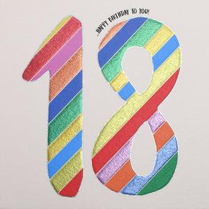 18th Birthday - Polka Stripe