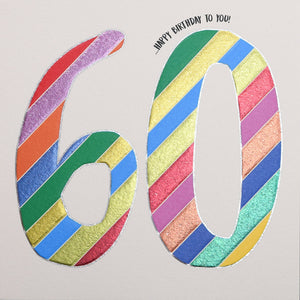 60th Birthday - Polka Stripe
