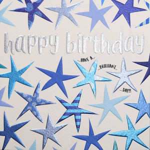 Happy Birthday - Blue Stars