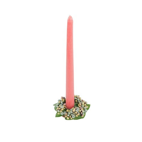 Green / Gold Berry Candle Ring - 7cm