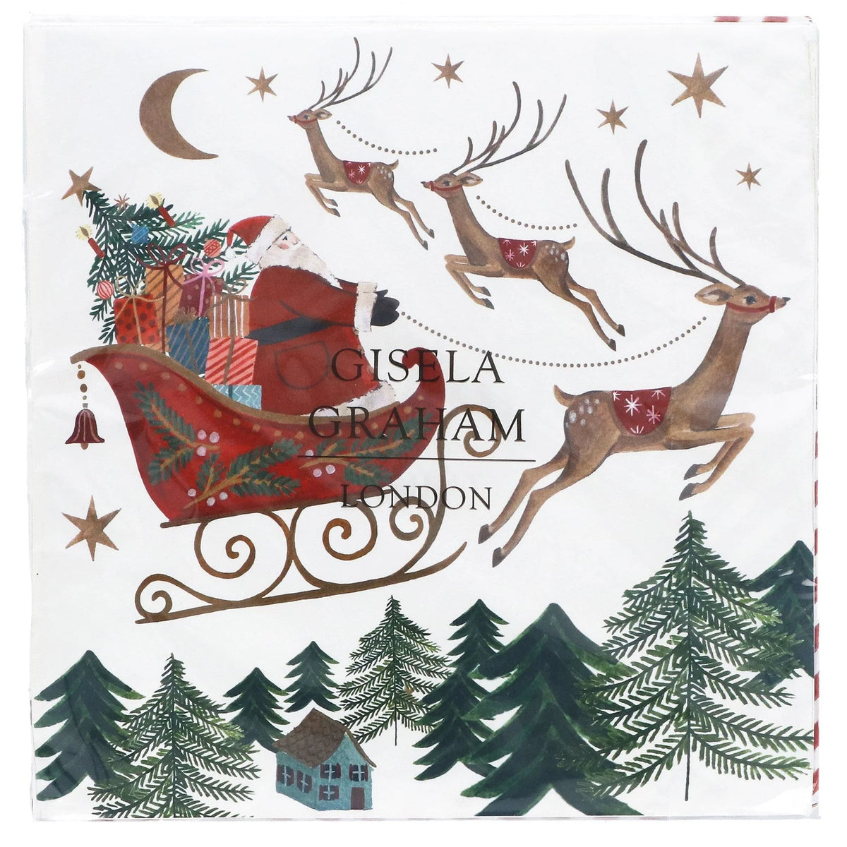 Santa in Sleigh Paper Napkins