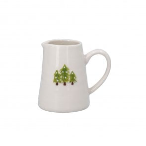 Stoneware Mini Mug with Christmas Trees
