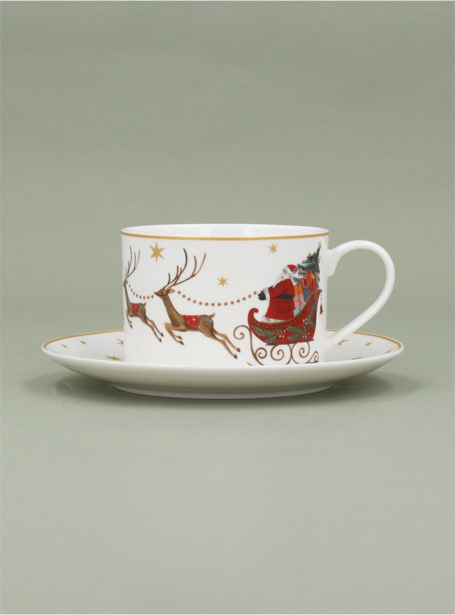 Nostalgia Sleigh New Bone China Cup & Saucer