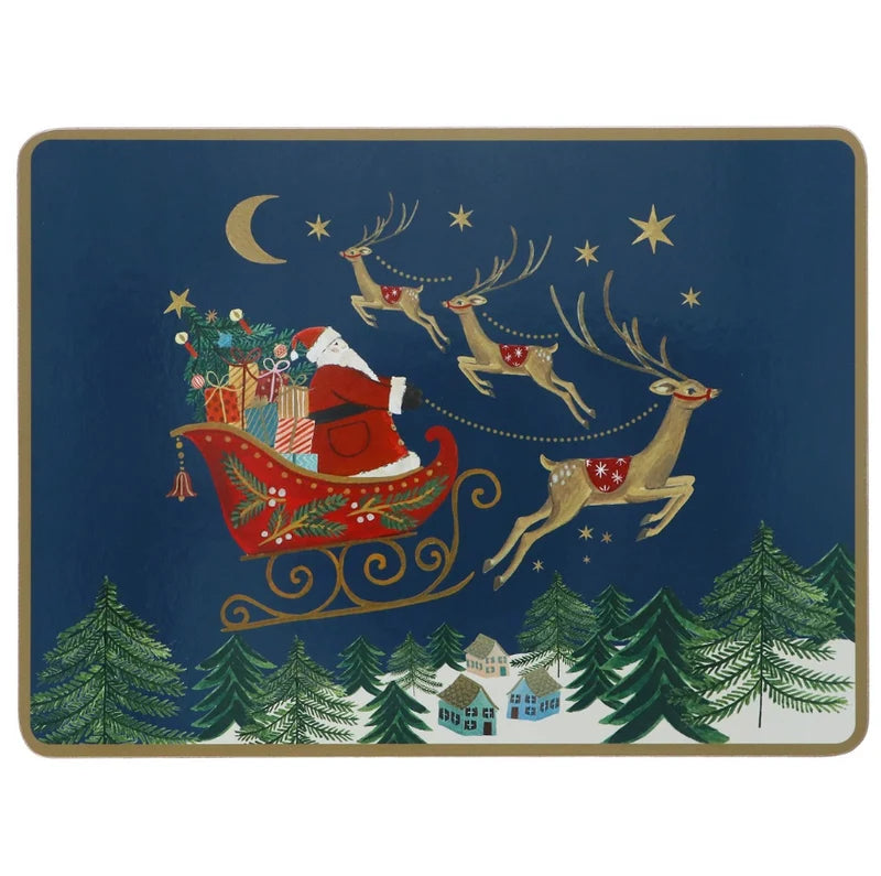 Nostalgia Sleigh Set/4 Cork Backed Placemats