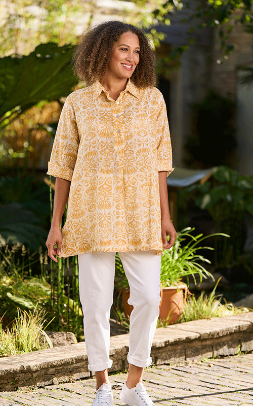 Maya Cotton Tunic - Gold