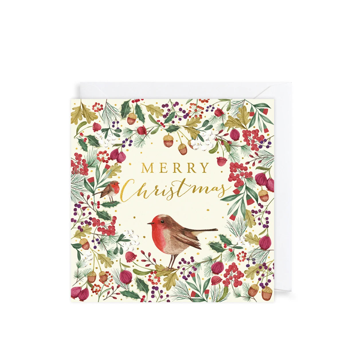 Charity Christmas Card Pack - Robin & Berries