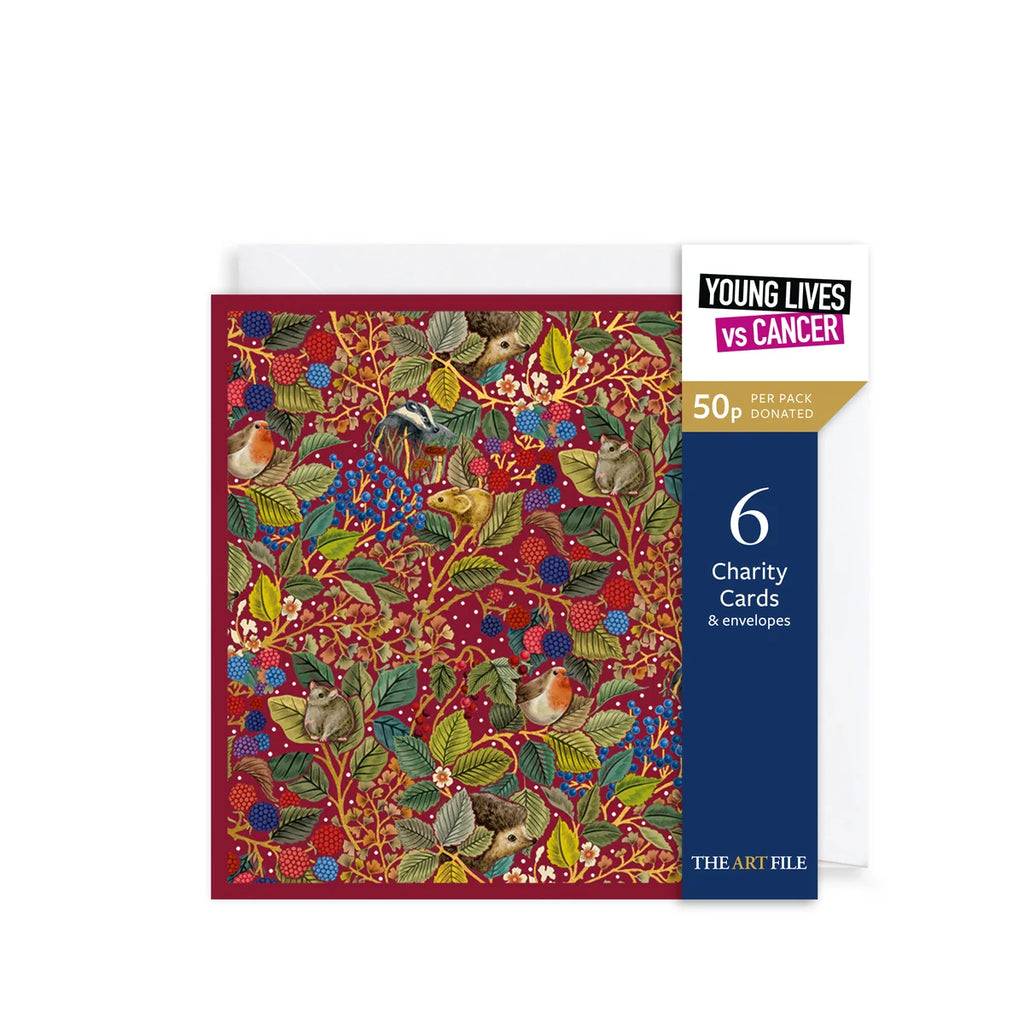 Charity Christmas Card Pack - Forest Animals & Brambles