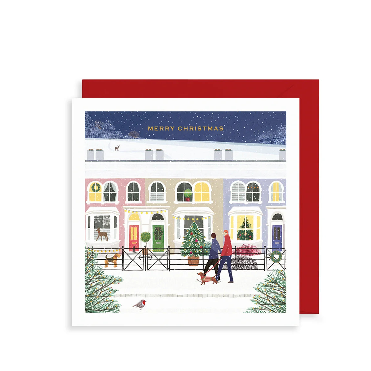 Snowy Houses Christmas Card
