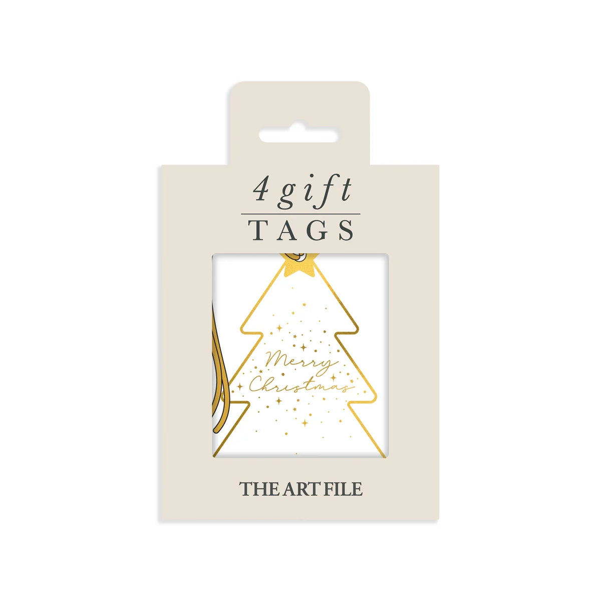 Art File - White Christmas Tree Gift Tags