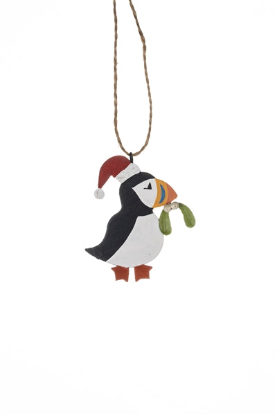 Puffins with Mistletoe