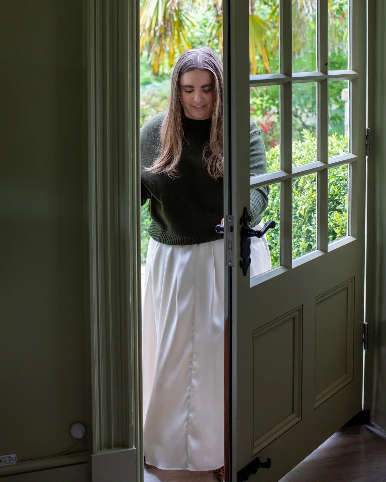 Audrey Skirt - Champagne Satin