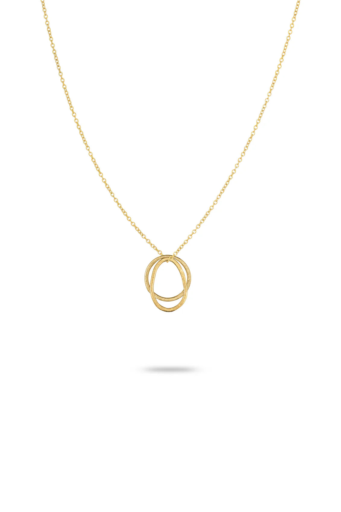 Gold Verona Hoop Necklace