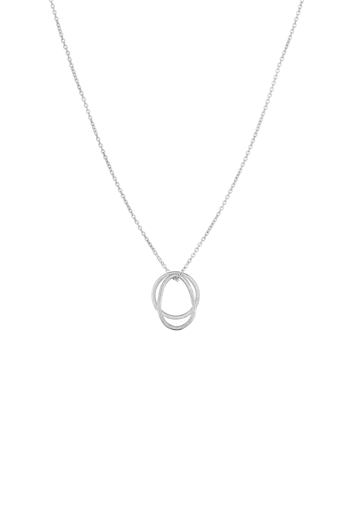 Silver Verona Hoop Necklace
