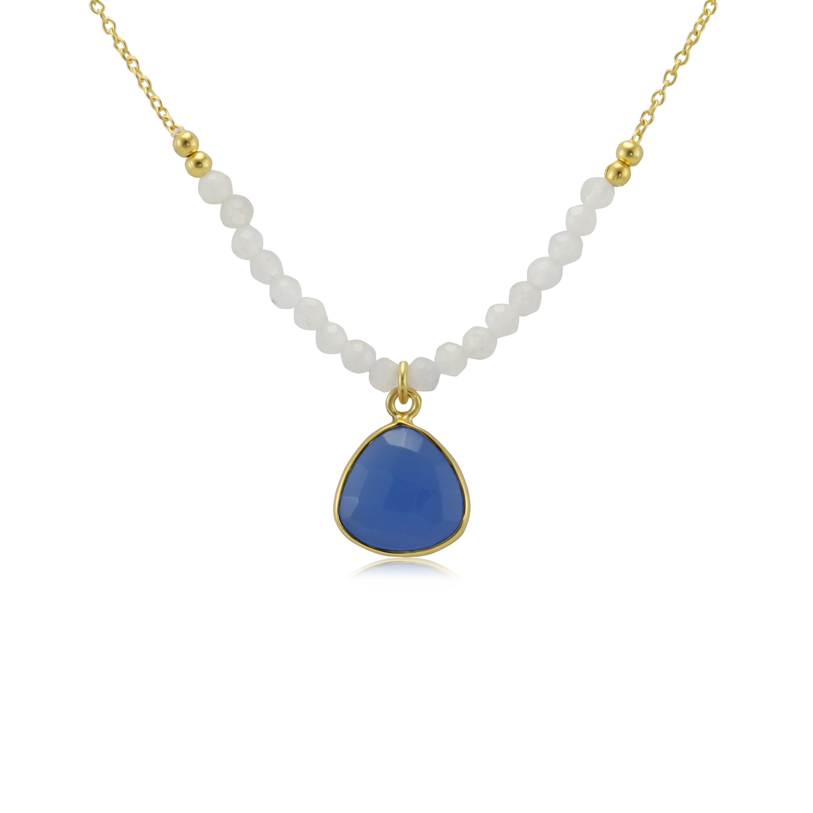 18k Gold Plated Gemstone Necklace