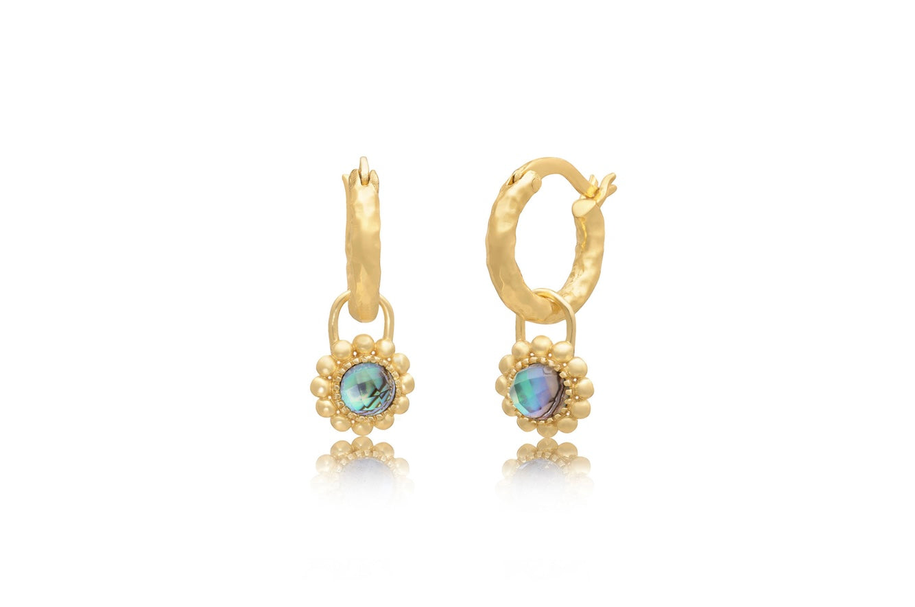 Petra Hoop Earrings - Abalone