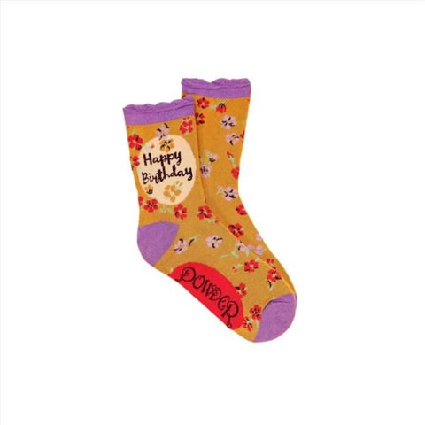 Ankle Socks - Happy Birthday Floral