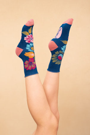 Ankle Socks - Vintage Floral Ink
