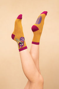 Ankle Socks - Tulips Mustard