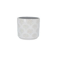 Ceramic Artichoke Plant Pot Cover - White