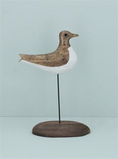 Small Rustic Wooden Seagull On Plinth