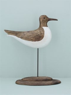 Large Rustic Wooden Seagull On Plinth
