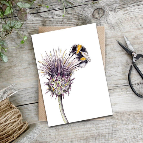Pure Art - Thistle & Bee card