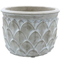 Artichoke Stone Effect Plant Pot Cover - Medium