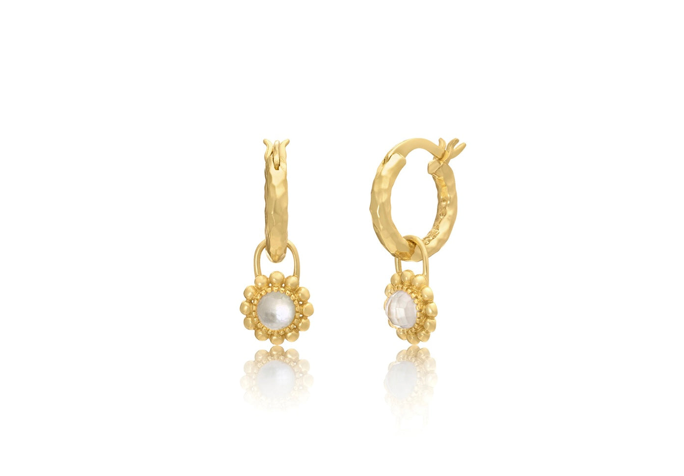 Petra Hoop Earrings - Mother of Pearl