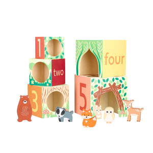 *NEW* Woodland Animals Wooden Stacking Cubes