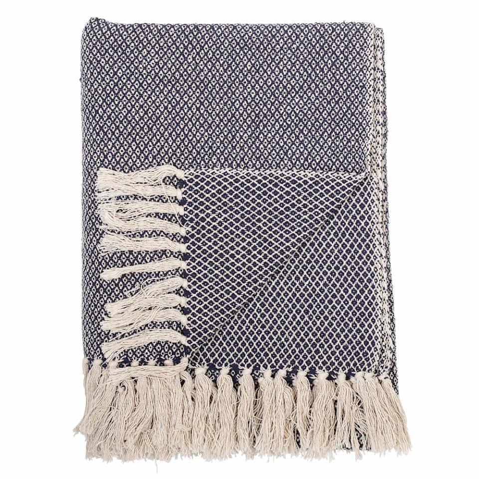 Recycled Cotton Barry Throw - Blue