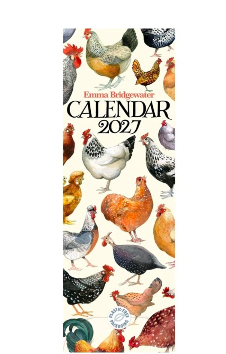 Emma Bridgewater Chickens Slim Calendar 2027