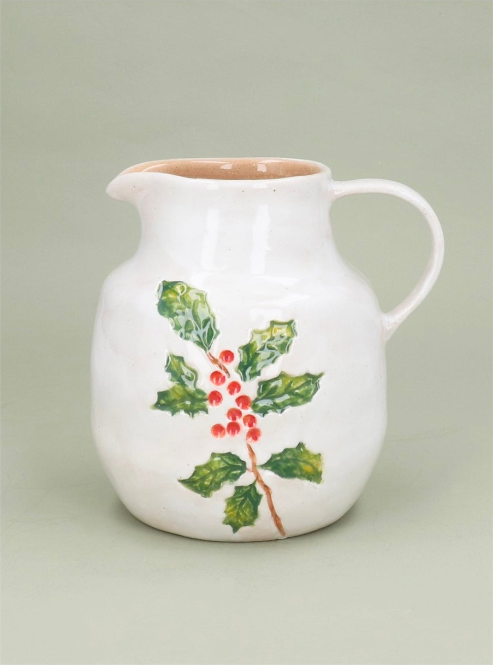 Stoneware Large Jug - Holly & Berries