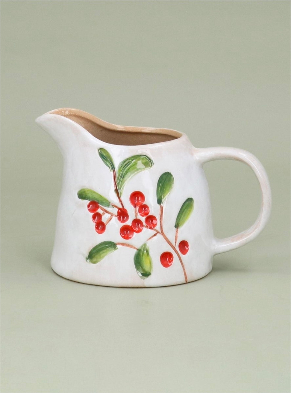 Stoneware Small Jug - Red Berries