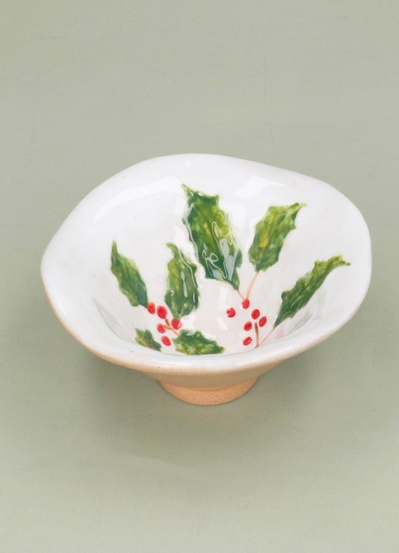 Stoneware Mini Bowl - Holly & Berries