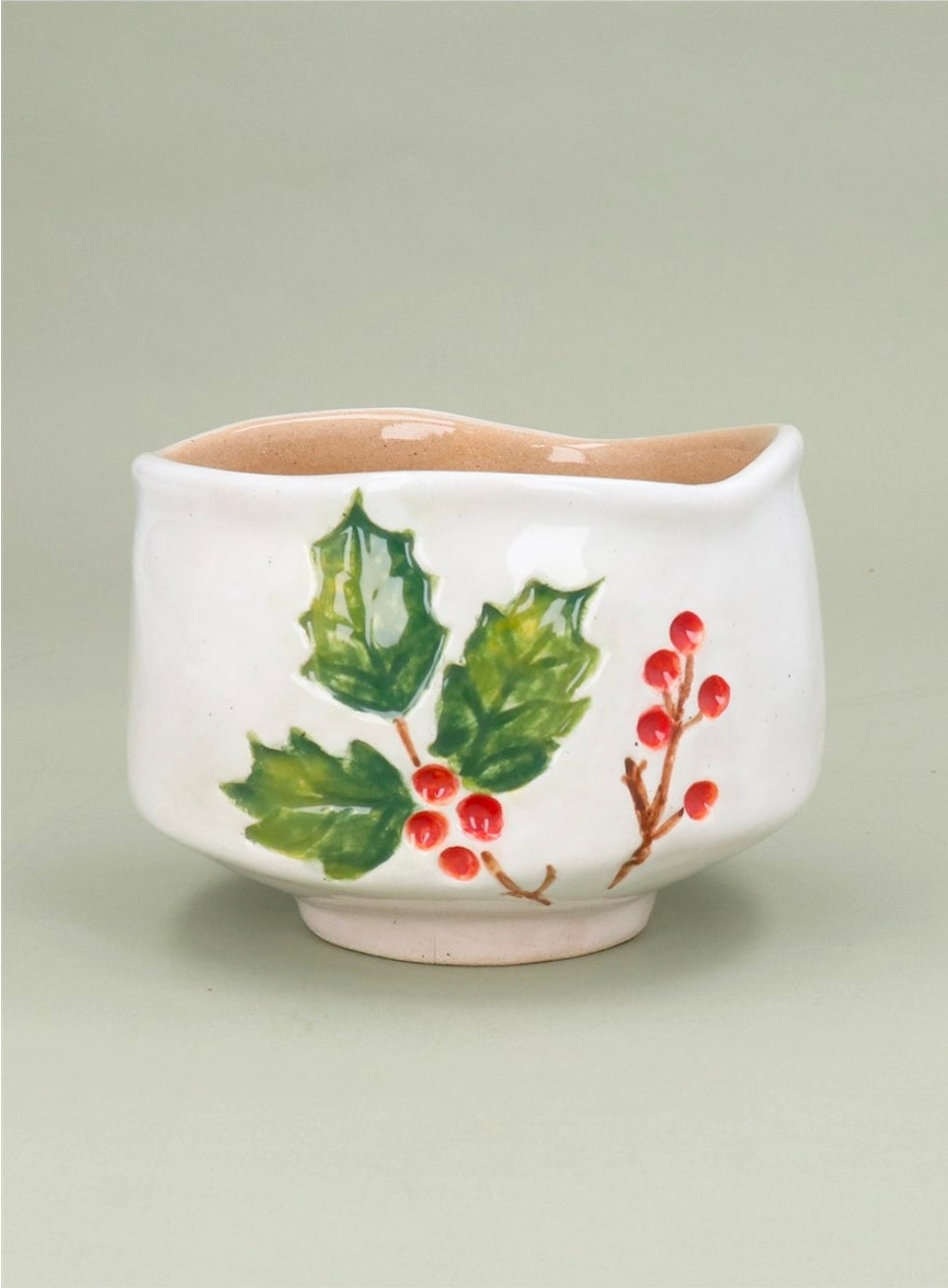 Stoneware Bowl - Holly & Berries