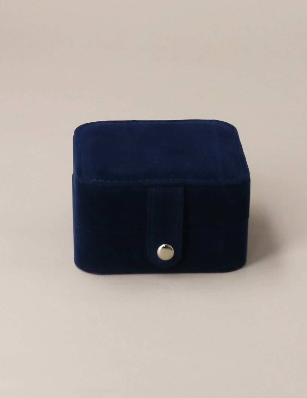 Blue Velvet Square Jewellery Box
