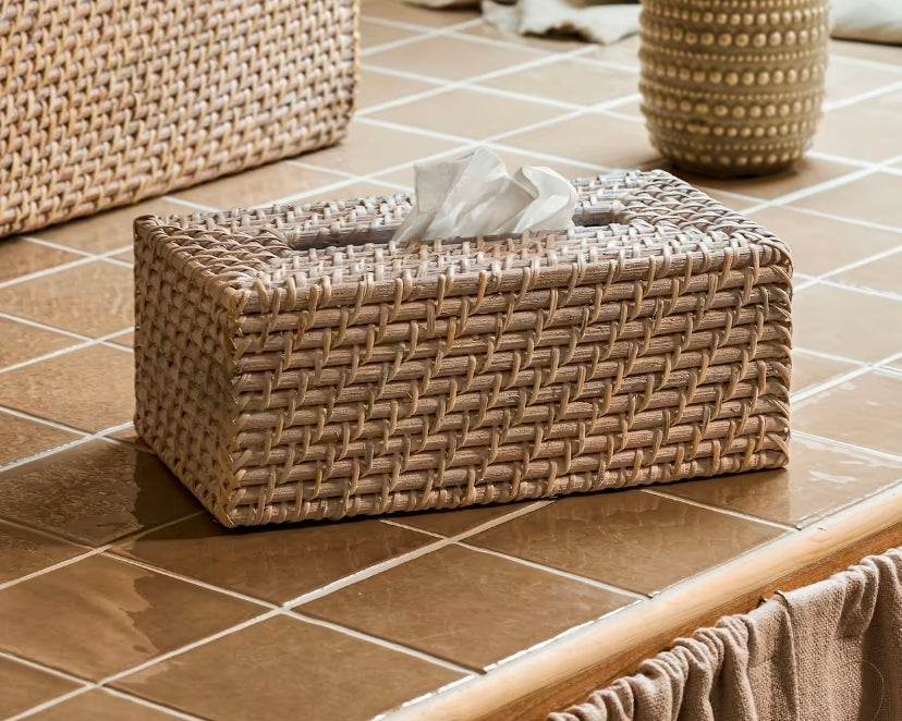 Wittering Rattan Tissue Box Holder Rectangle