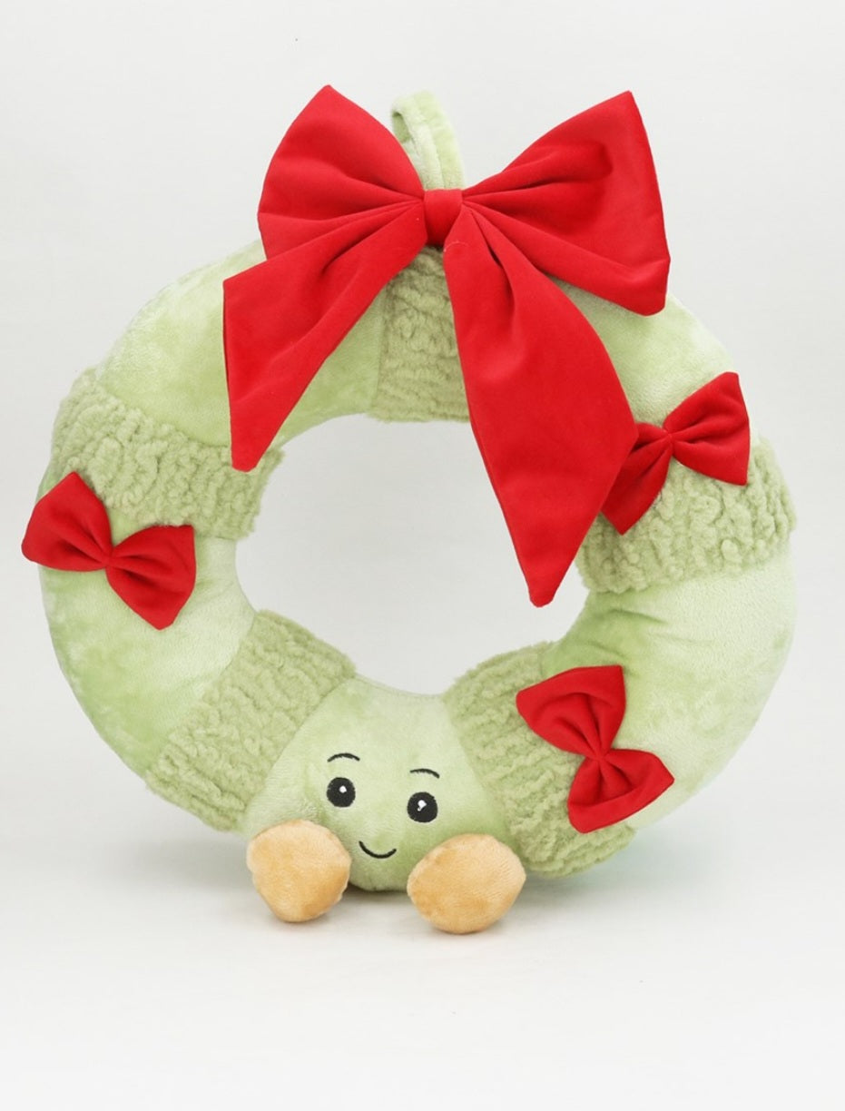 Doorstop/ Shelf Sitter - Happy Wreath