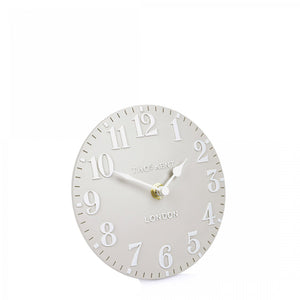cadeauxwells - 6" Arabic Mantel Clock Dove Grey - Art Marketing - Homewares